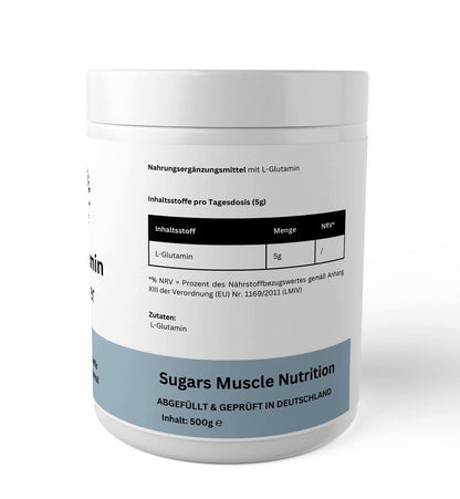 L-Glutamin Pulver - Sugars Muscle Nutrition -500g